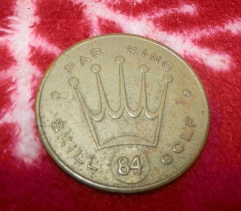 Vintage PAR KING SKILL GOLF Brass Token-Norton Grove, Il-Nice Shape!