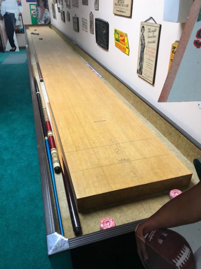 Vintage American Shuffleboard Table, Regulation 22’