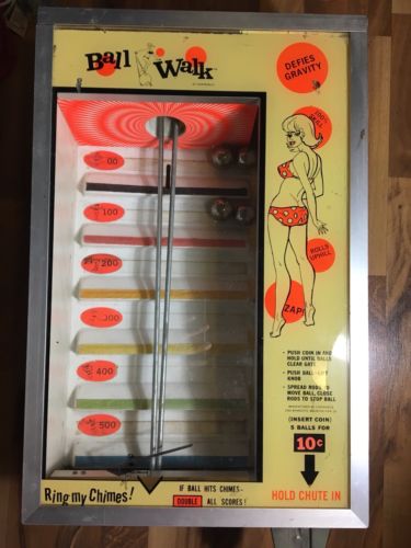 Vintage Cointronics Ball Walk Machine Game Arcade Pinball Very Rare Bar Top