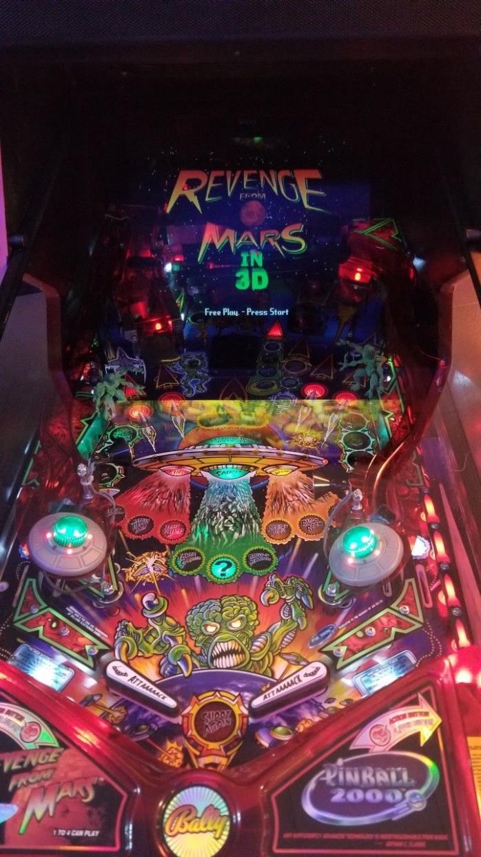 Revenge From Mars Pinball Machine by Bally coin Op Arcade