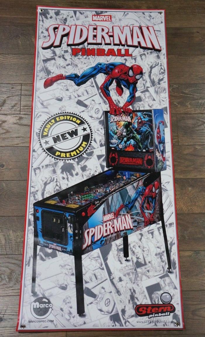 Stern Spider-Man Vault Edition Pinball Machine 5-Foot Promo Banner