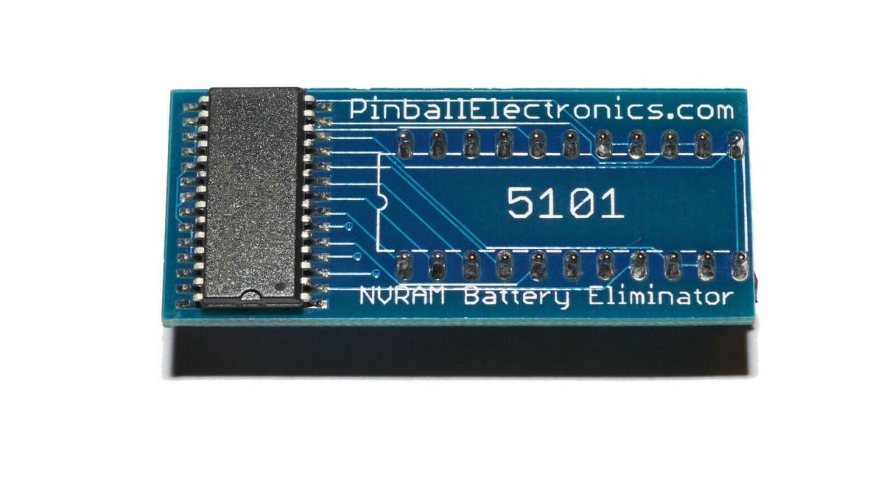 5101 NVRAM Battery Eliminator for Bally Stern Williams Gottlieb Pinball & Arcade