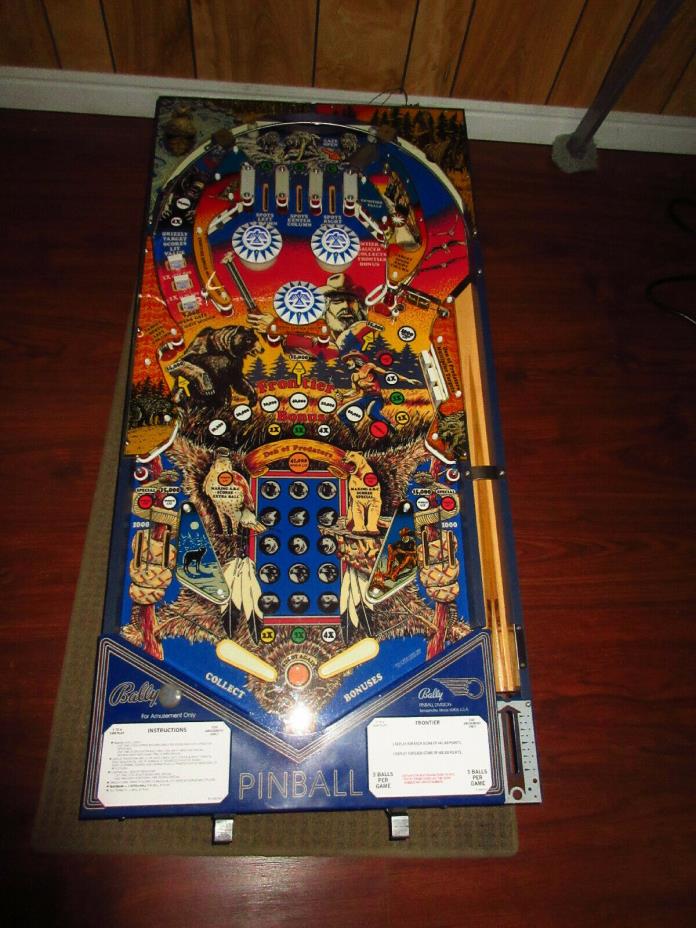Bally FRONTIER Pinball Fully Populated Playfield with LEDs