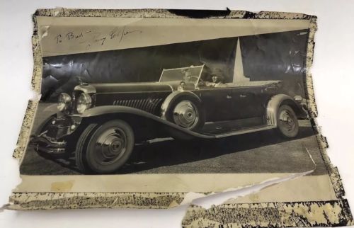 Gary Cooper Signed Autographed Picture in Classic Duesenberg 10x13 Photograph