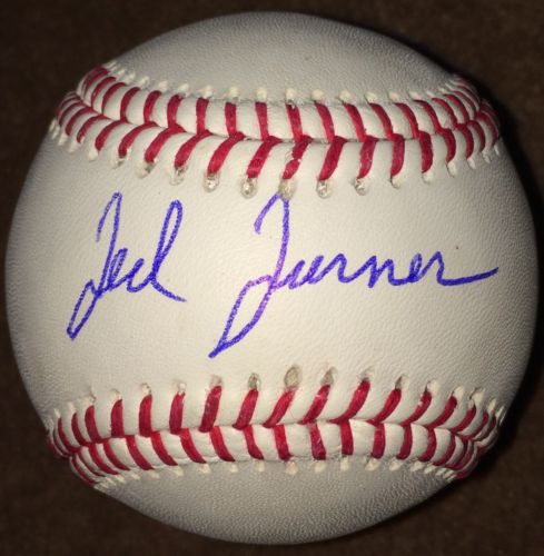 TED TURNER Signed Autographed Baseball w/COA TBS CNN Billionaire