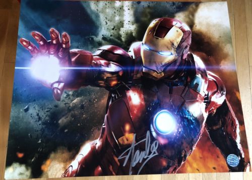 Stan Lee Autographed Iron Man Photo Obtained in Person! Large Signature!