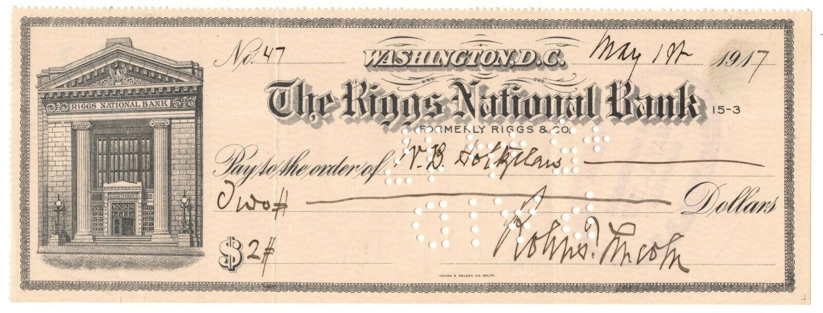 Robert Todd Lincoln - Check Filled Out & Signed - To Economist - RR Auction COA
