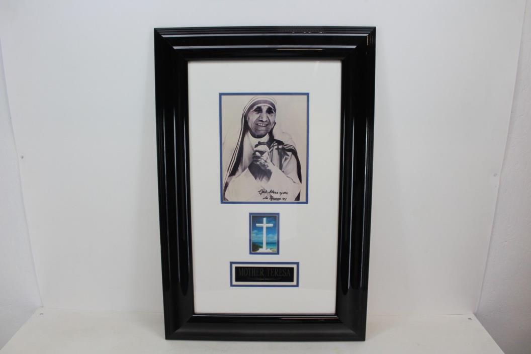 Mother Teresa Signed Framed Matted Picture Autographed Photo Print 30