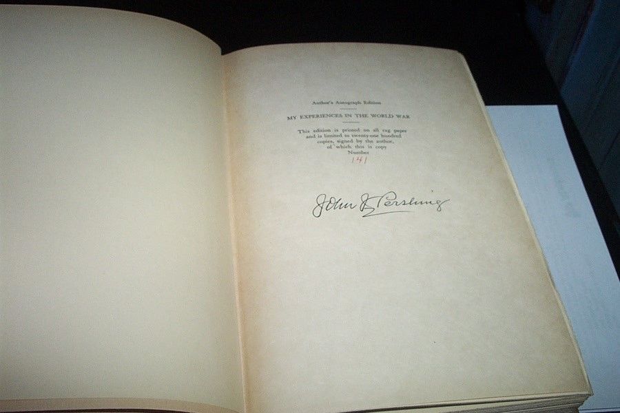 General John Pershing Autographed Edition Experiences In The World War Signed