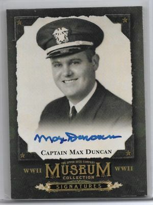 2016 Upper Deck Goodwin Champions #MCS-MD Cpt Max Duncan Cpt Auto WWII Submarine