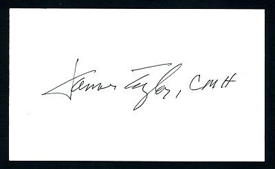James Taylor USA Vietnam CMOH Medal of Honor Signed 3x5 Index Card E18871