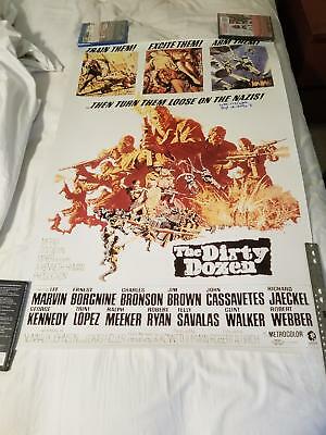 Sgt Jake McNiece Filthy 13 Autographed Signed Dirty Dozen 29 x 37 Poster DEC