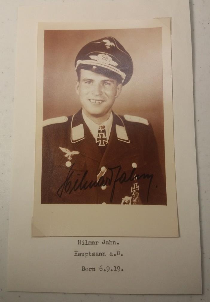 Hilmar Zahn WW2 German Knights Cross Paratrooper Signed Photograph Autograph