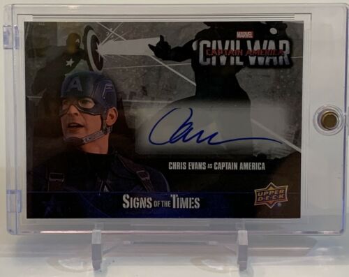 CHRIS EVANS AS CAPTAIN AMERICA CIVIL WAR MARVEL AUTOGRAPH AUTO CARD SA-CE