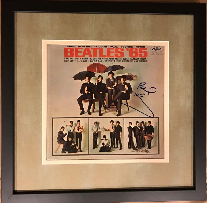 Paul McCartney Signed The Beatles Autographed Album '65 Vinyl JSA Cert Proof