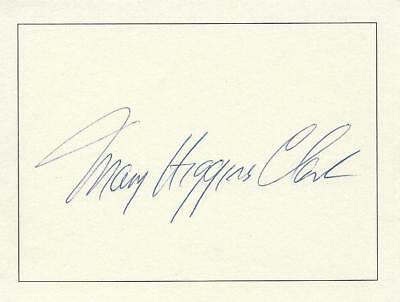 MARY HIGGINS CLARK - Author, AUTHENTIC HAND SIGNED BOOKPLATE