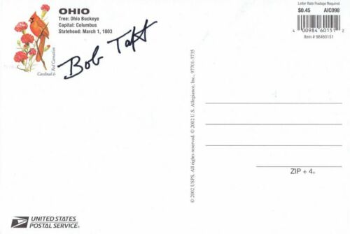 Bob Taft Governor Signed 5x7 Ohio postcard