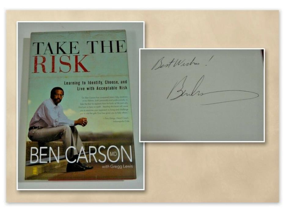 Ben Carson Signed book Take The Risk Former Presidential Candidate Autographed