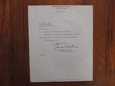 EDMUND MUSKIE(Died-1996)(U. S. Secretary of State)Signed 1972 Personal  Letter