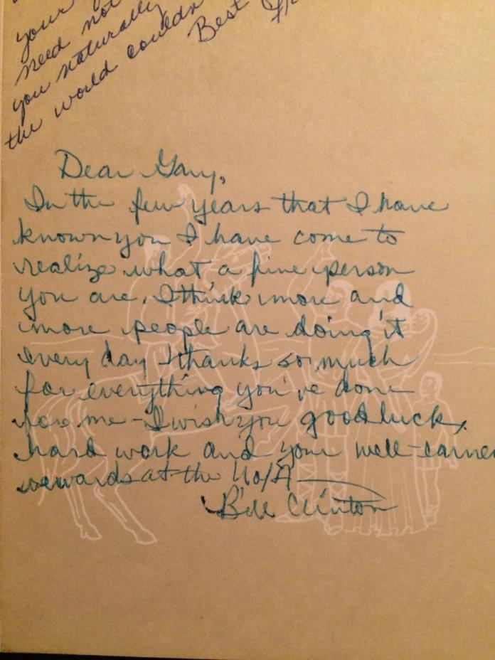 President Bill Clinton Signed 1962 High School Yearbook - Great Inscription