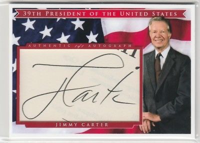 Jimmy Carter 39th President Custom Cut Autograph Card 1/1