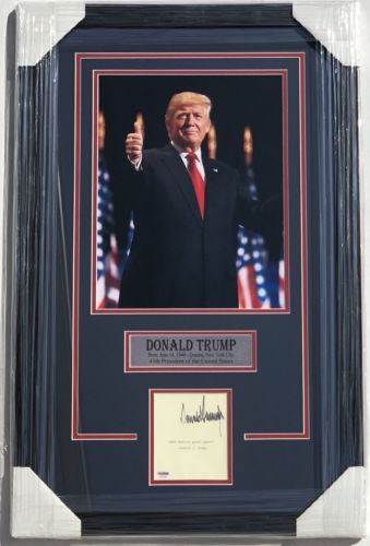 PSA/DNA 45th President DONALD TRUMP Signed Autographed FRAMED Letter FULL SIG