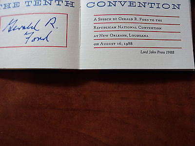 GERALD FORD Signed THE TENTH CONVENTION mini book LE 93/200 - JSA COA AUTHENTICS