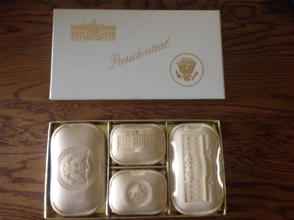 John F Kennedy White House VIP Gift Boxed Bar Soap (4) - Rare JFK Gift!