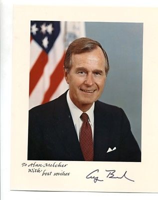 GEORGE BUSH PRESIDENT  PERSONALIZED  AUTOGRAPH 8 BY 10  PHOTO