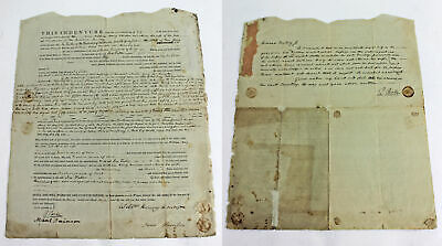 Anna & William Henry Harrison Signed 13.75x16.5 1810 Indenture Document BAS