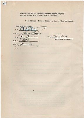 Typewritten Document Signed by Thomas Edison in 1927 w/COA