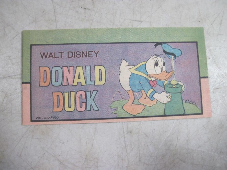 Vintage 1973 Small Mini Comic Book #1 Disney Donald Duck Mint