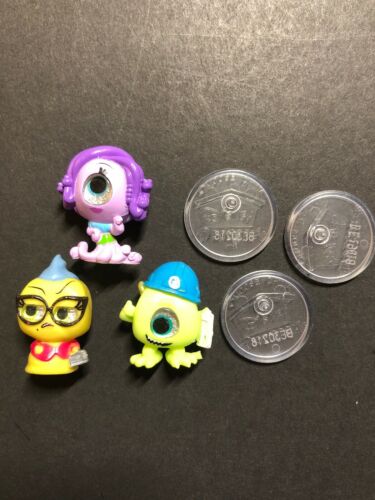 Disney Doorables Mike Hard Hat, Celia And Roz - Monsters Inc Figures! New/Rare!