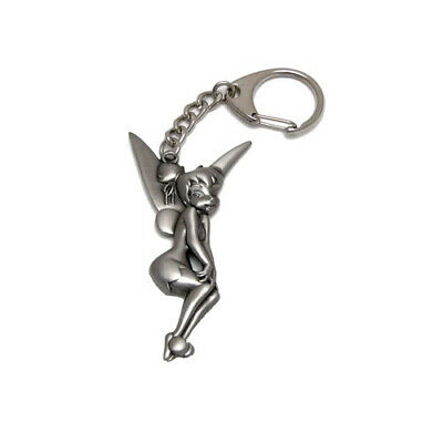 Tinker Bell Hands on Knees Pewter Key Chain Disney New