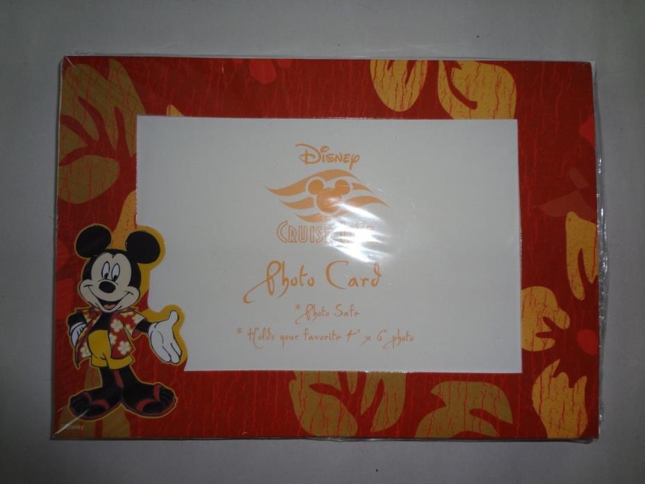 Disney Cruise Line Tropical Mickey Mouse 4x6 Photo Card Pack of 4 NIP