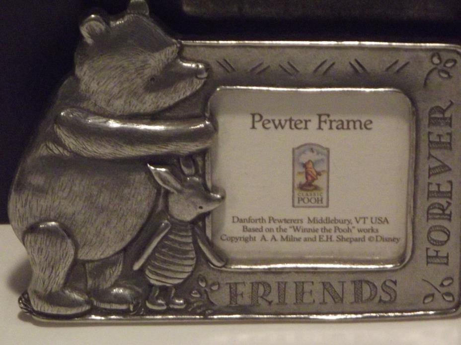 Disney Danforth Winnie the Pooh & Piglet Friends Forever  Pewter Frame