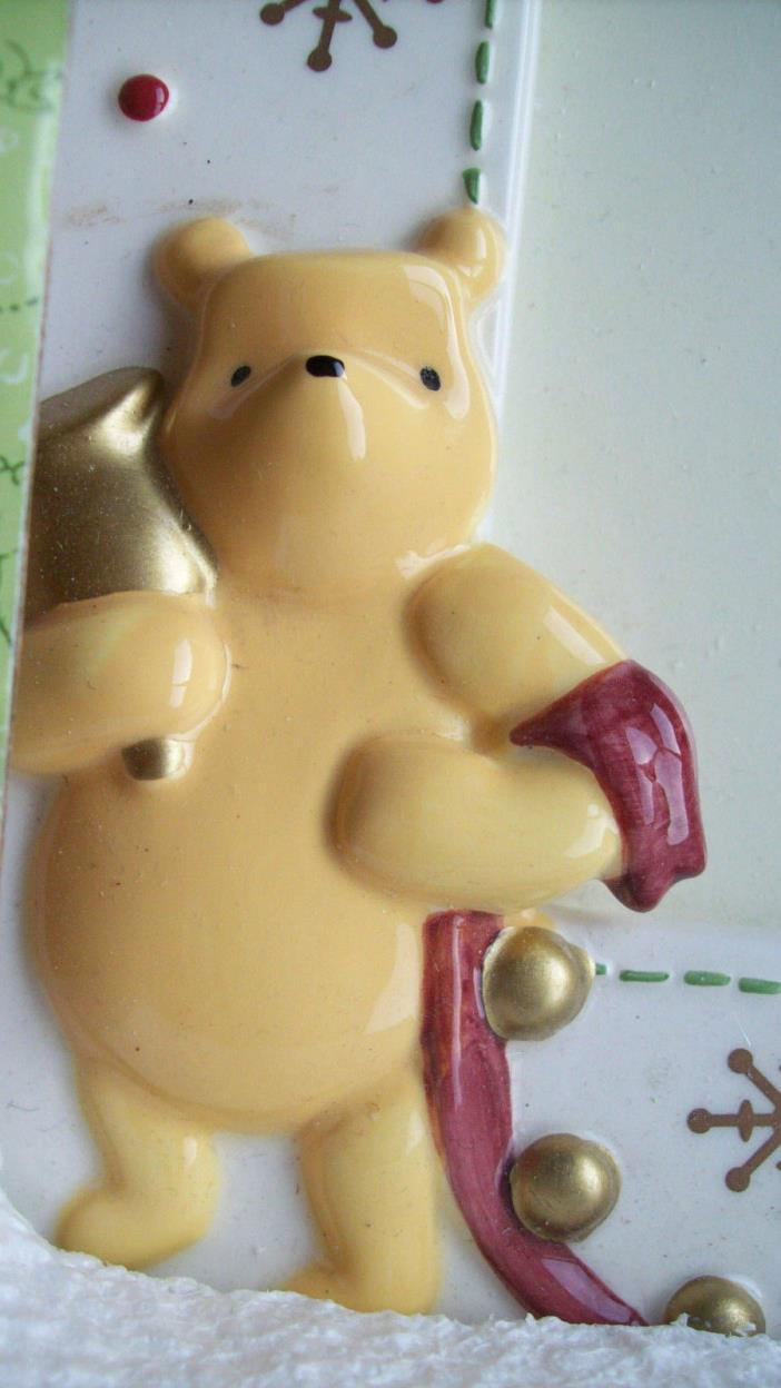 Classic Winnie the Pooh Christmas Holiday Porcelain Picture Frame Holly Target