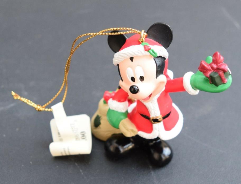 Disney SANTA MICKEY MOUSE Resin Christmas Ornament - New with Tags