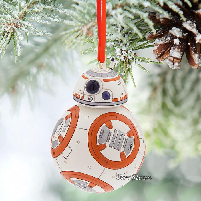 2015 Disney Store Star Wars FORCE AWAKENS BB-8 DROID Christmas Ornament BOXED