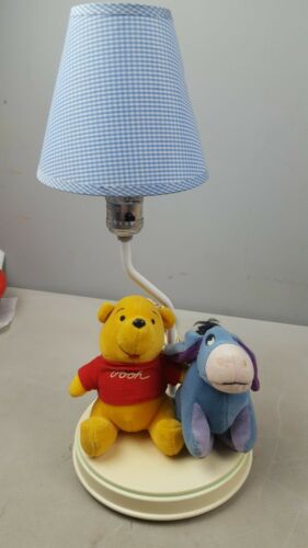 Vintage 80s Disney Winnie The pooh And Eeyor desk Table Lamp