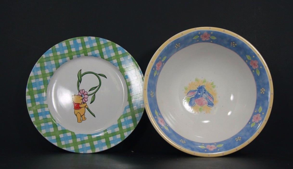 Set of Ceramic Bowl and Plate Disney Pooh Characters