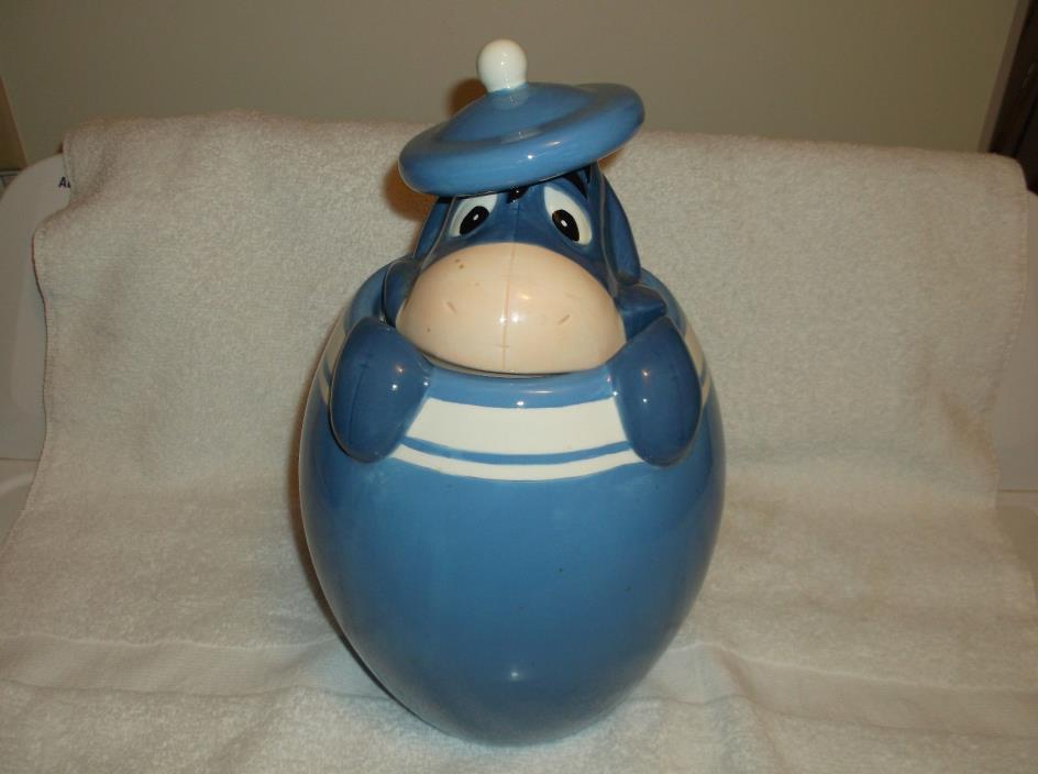 Disney Direct Eeyore Peek A Boo Canister Cookie Jar Blue
