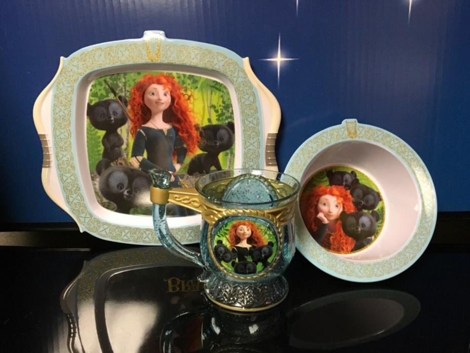 Disney Store ”Brave” Children’s 3pc Dinnerware Set NEW With Tag Meal Time Magic