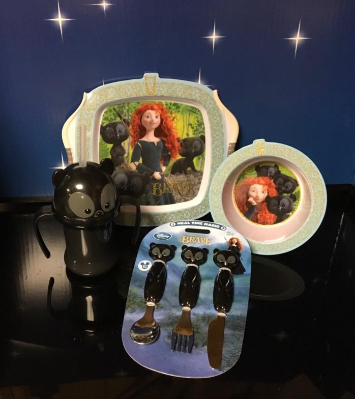 Disney Store ”Brave” Children’s 4pc Dinnerware Set NEW With Tag Meal Time Magic