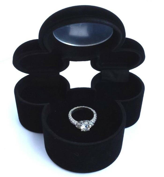 Disney Mickey Mouse Velvet Jewelry Trinket Box New Engagement Ring Box