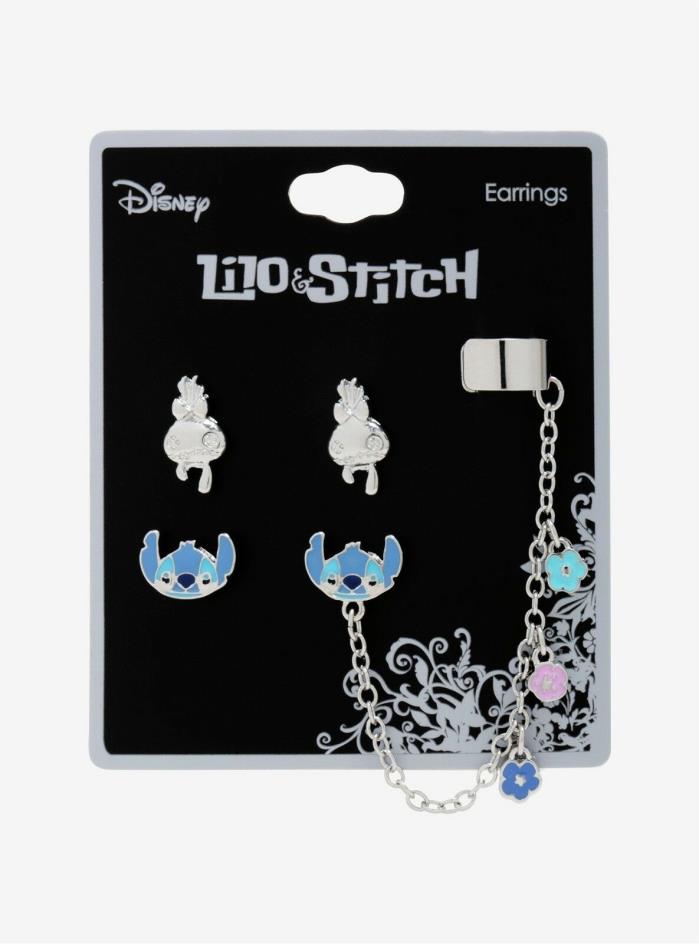 Lilo & Stitch & Scrump Face Ear Cuff Earrings Official Disney Merch *New*