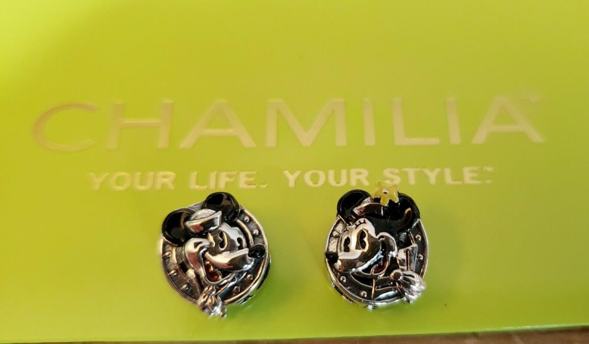 New Disney Cruise Line DCL Chamilia Beads Set Mickey Minnie Mouse Sterling .925