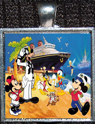 Disney Cruise Line Castaway Beach Wonder Dream Magic Fantasy Pendant Necklace