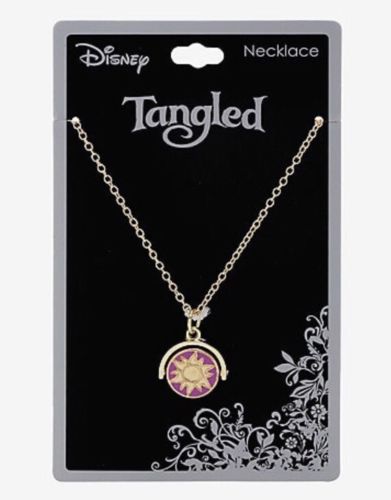 Disney Tangled Rapunzel Long Hair Don’t Care Spinner Pendent Necklace NWT!