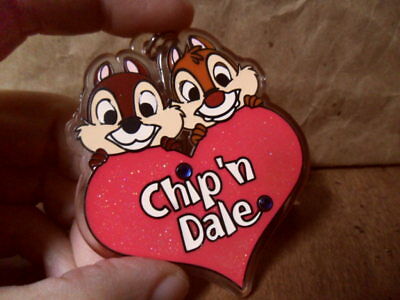 Chip 'n Dale Disney Store Japan Exclusive Acrylic Ballchain Mascot Keychain